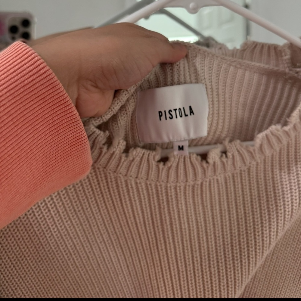 BNWOT Pistola Eve Crewneck Sweater in Dove - Picture 3 of 3
